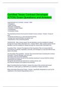 Certified Texas Contract Developer (CTCD) Exam Questions and Answers