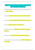 AINS Practice Exam Review Questions with Verified Solutions
