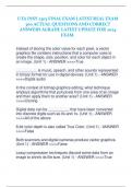 UTA INSY 2303 FINAL EXAM LATEST REAL EXAM 300 ACTUAL QUESTIONS AND CORRECT ANSWERS AGRADE LATEST UPDATE FOR 2024 EXAM