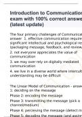 Introduction to Communication: C464 exam with 100% correct answers (latest update)