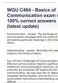 WGU C464 - Basics of Communication exam with 100% correct answers (latest update)