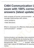 C464 Communication Unit 2 exam with 100% correct answers (latest update)