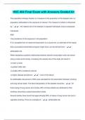 HSC 404 Final Exam with Answers Graded A&plus;