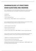 PHARMACOLOGY ATI PROCTORED EXAM QUESTIONS AND ANSWERS 
