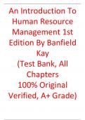 Test Bank For An Introduction To Human Resource Management 1st Edition By Banfield Kay