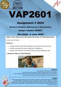  VAP2601 Assignment 3 (COMPLETE ANSWERS) 2024 (556267) - DUE 9 June 2024
