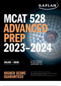 Kaplan Test Prep MCAT 528 Advanced Prep 2023 2024 Online + Book