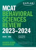 Kaplan Test Prep MCAT Behavioral Sciences Review 2023 2024