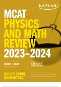 Kaplan Test Prep MCAT Physics and Math  Review 2023 2024