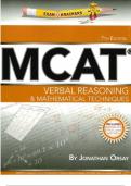 Examkrackers MCAT: Verbal Reasoning & Mathematical Techniques with complete solution