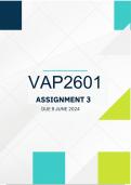 VAP2601 Assignment 3 Due 9 June 2024