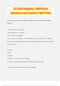 CCI RCS Registry &ndash;URR Exam Questions and Answers 100&percnt; Pass