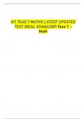 ATI TEAS 7 MATHS LATEST UPDATED  TEST (REAL EXAM)//ATI Teas 7 - Math How do you find the percent increase? (ex. what is the  percentage increase if original amount was 40mg and  was increased to 45mg?) - CORRECT ANSW-percent  increase = new amount - origi