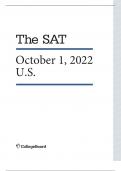 The SAT October 1, 2022 U.S with complete solution