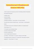 Connecticut part 2 Questions and Answers 100&percnt; Pass