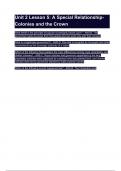Unit 2 Lesson 5&lowbar; A Special Relationship- Colonies and the Crown
