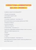 CORRECTIONAL ADMINISTRATION Q&A 2024 &vert; GRADED A&plus;