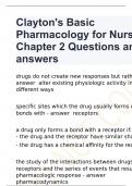 Clayton's Basic Pharmacology for Nurses Chapter 2 Questions and answers