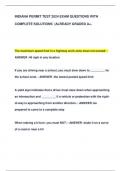 INDIANA PERMIT TEST 2024 EXAM QUESTIONS WITH  COMPLETE SOLUTIONS &vert;ALREADY GRADED A&plus;&period;