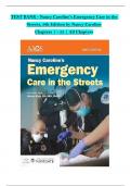 Nancy Caroline’s Emergency Care in the Streets, 9th Edition TEST BANK by Nancy Caroline, Verified Chapters 1 - 53, Complete Newest Version