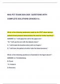 NHA PCT EXAM 2024-2025 QUESTIONS WITH  COMPLETE SOLUTIONS GRADED A+.