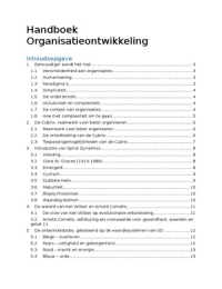 Handboek Organisatieontwikkeling - Samenvatting