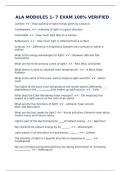 ALA MODULES 1- 7 EXAM 100&percnt; VERIFIED