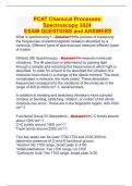 PCAT Chemical Processes&colon; Spectroscopy 2024  EXAM QUESTIONS and ANSWERS