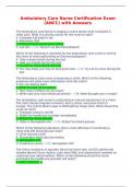 Ambulatory Care Nurse Certification Exam &lpar;ANCC&rpar; with Answers