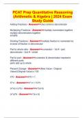PCAT Prep Quantitative Reasoning (Arithmetic & Algebra ) 2024 Exam Study Guide