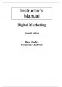 Instructor's Manual Digital Marketing  Seventh edition   Dave Chaﬀey Fiona Ellis-Chadwick