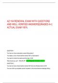 AZ-104 RENEWAL EXAM WITH QUESTIONS AND WELL VERIFIED ANSWERS[GRADED A+] ACTUAL EXAM 100%