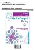 Test Bank: Timby's Introductory Medical-Surgical Nursing, 13th Edition by Moreno - Chapters 1-72, 9781975172237 | Rationals Included