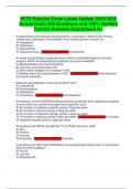 WITS Practice Exam Latest Update 2024-2025 Actual Exam 200 Questions and 100&percnt; Verified Correct Answers Guaranteed A&plus;