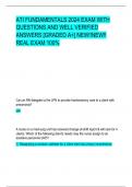 ATI FUNDAMENTALS 2024 EXAM WITH QUESTIONS AND WELL VERIFIED ANSWERS &lbrack;GRADED A&plus;&rsqb; NEW&excl;&excl;NEW&excl;&excl; REAL EXAM 100&percnt;