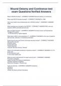 Wound Ostomy and Continence test  exam Questions&sol;Verified Answers