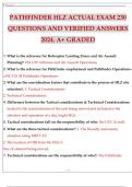 PATHFINDER HLZ ACTUAL EXAM 230 QUESTIONS AND VERIFIED ANSWERS 2024. A+ GRADED