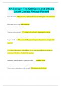 AP Biology&colon; The Cell Cycle and Mitosis Latest Update Already Passed