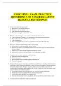 CADC FINAL EXAM  PRACTICE QUESTIONS AND ANSWERS LATEST 2024 GUARANTEED PASS