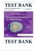 Test Bank for Communication in Nursing 10th Edition by Julia Balzer Riley, ISBN: 9780323871457 |All Chapters Covered||Complete Guide A+|