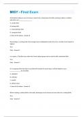 MISY - Final Exam  latest questions and answers all are correct graded A+