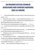 UA RIGGING ACTUAL EXAM 90 QUESTIONS AND VERIFIED ANSWERS 2024. A+ GRADE
