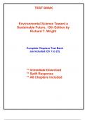 Test Bank for Environmental Science Toward a Sustainable Future&comma; 13th Edition Wright &lpar;All Chapters included&rpar;