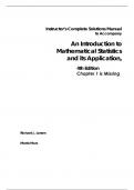 Solutions Manual For An Introduction To Mathematical Statistics And Its Applications 4th Edition By  Richard Larsen &comma;Morris Marx
