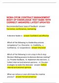 NCMA CPCM&vert; CONTRACT MANAGEMENT BODY OF KNOWLEDGE TEST BANK WITH CORRECT ANSWERS&vert; LATEST UPDATED