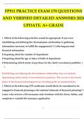 FP511 PRACTICE EXAM 170 QUESTIONS AND VERIFIED DETAILED ANSWERS 2024 UPDATE&period; A&plus; GRADE