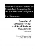 Solutions for Essentials of Entrepreneurship and Small Business Management, 9th Edition Scarborough (All Chapters included)