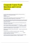 Corporals Course Exam Questions and Correct Answers