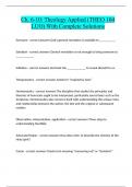 Ch&period; 6-10&colon; Theology Applied &lpar;THEO 104 LUO&rpar; With Complete Solutions