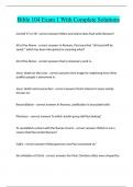 Bible 104 Exam 1 With Complete Solutions